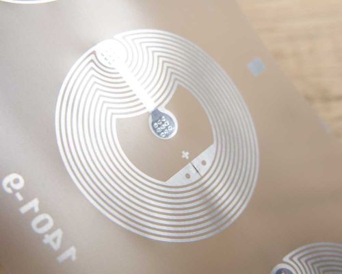 Detail of an NFC 25mm Dry Inlay NTAG213