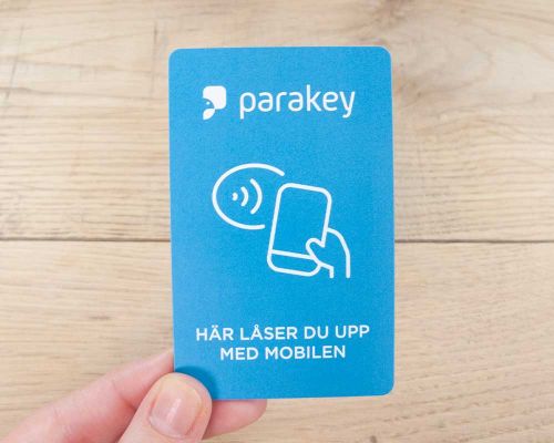 Close up image of an NFC Custom PVC Card NTAG213