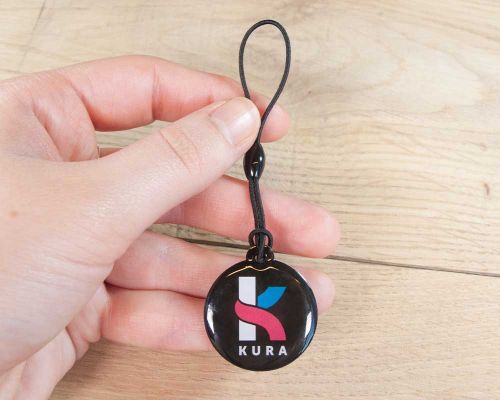 Detail of an NFC Custom Print NFC Hang Tags