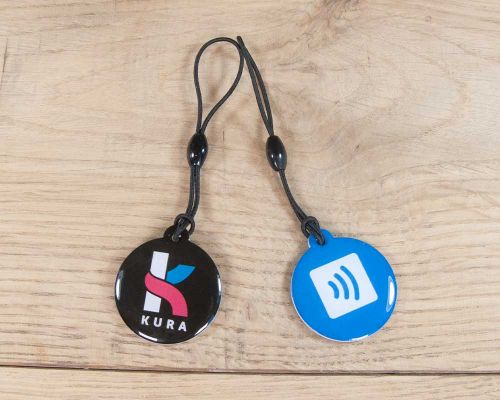 Side view of the NFC Custom Print NFC Hang Tags