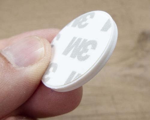 Detail of an NFC 30mm White ABS Disc