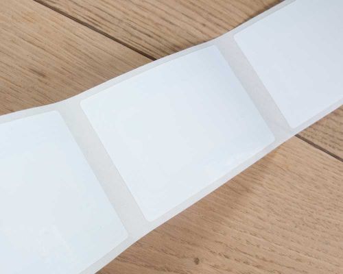 Close up image of an NFC 48x78mm White NTAG213