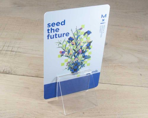 Close up image of an NFC NFC Table Cards