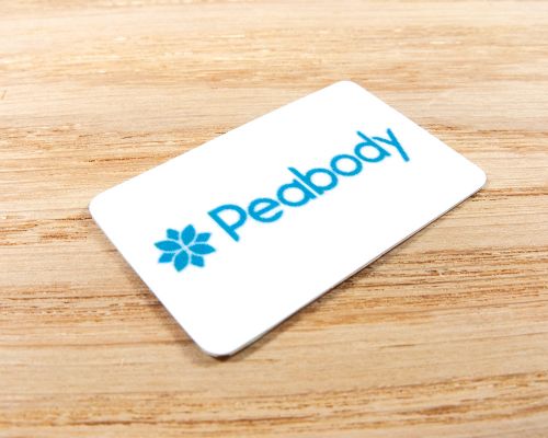 Close up image of an NFC Asset Tag Rectangle