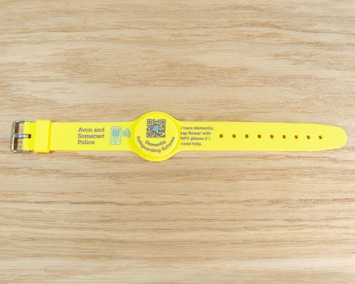 Detail of an NFC Adjustable Watch-Style NFC Wristband