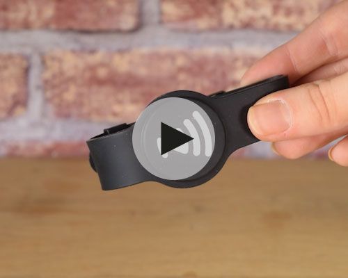 Side view of the NFC Adjustable Watch-Style NFC Wristband