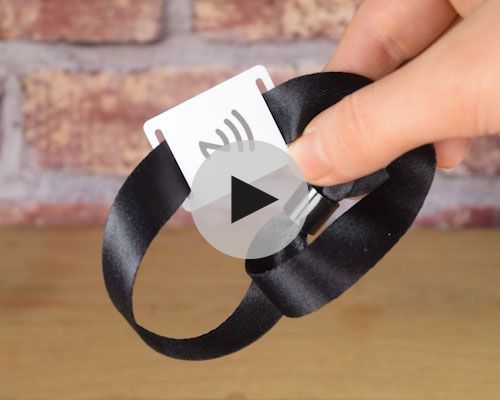 Side view of the NFC Event Wristbands