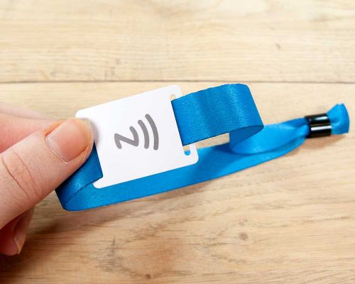 Detail of an NFC Event Wristbands