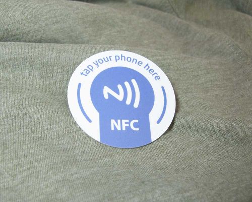 Close up image of an NFC NFC Badge